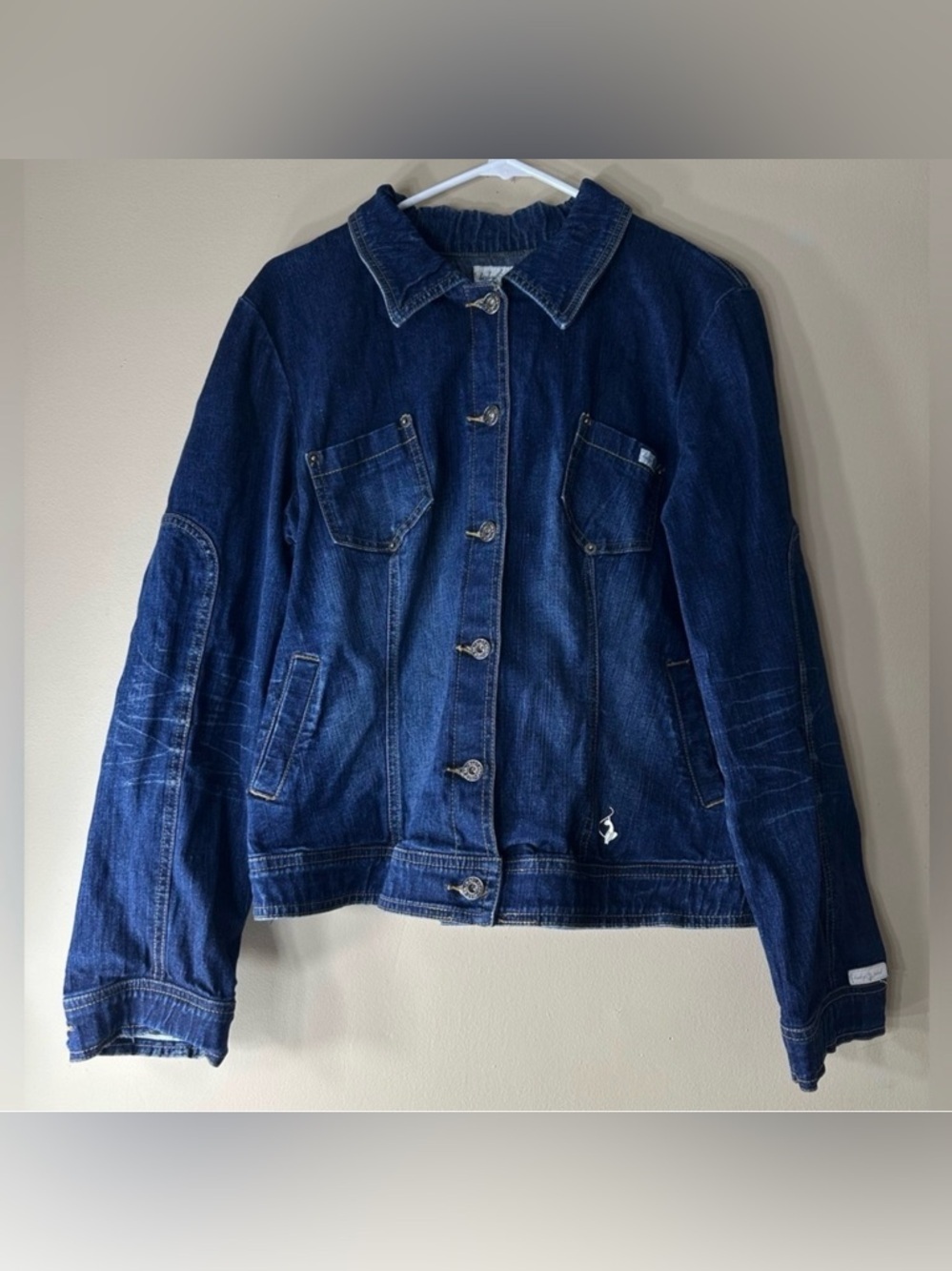 VTG Baby Phat Embroidered Denim Jean Jacket XL Y2K Logo RARE 90s Streetwear